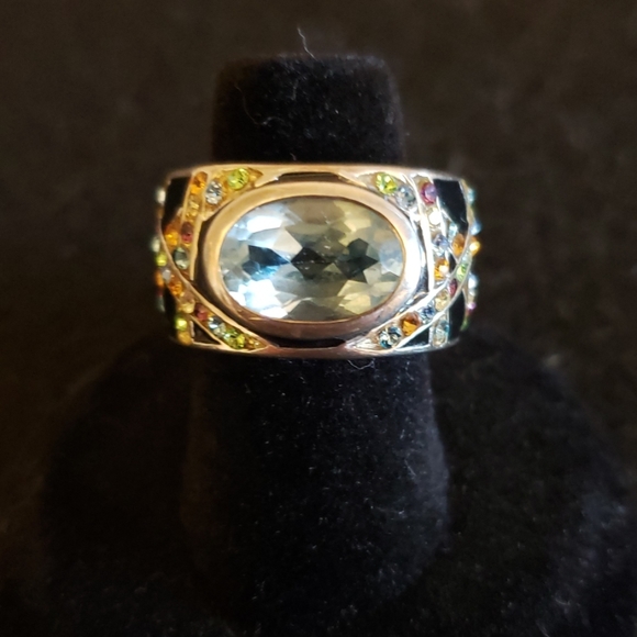 Sterling 925 silver and aquamarine ring - Picture 2 of 6